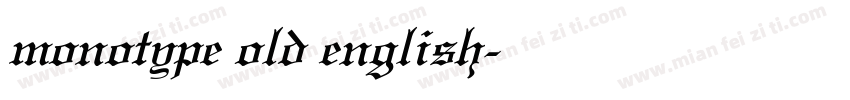 monotype old english字体转换